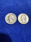 1936, 1937 25C Washington 90% Silver Quarter Very Good