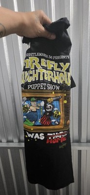 Men's WrestleMania Firefly Funhouse Puppet Show Black Graphic T-Shirt Size XL