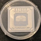 .999 Fine Silver 5 Gram Geiger Square Bullion in Capsule