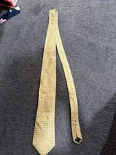Vintage Van Heusen Made in USA Gold Blue Geometric Men's Necktie