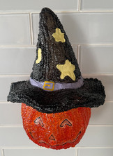 Halloween Pumpkin in Witches Hat Night Light