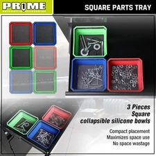 PR1ME Collapsible Magnetic Parts Tray Set, Foldable Magnetic Tray, 3 Pieces 4...