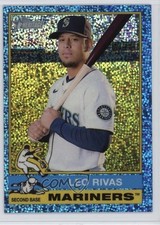 2025 Topps Heritage High Number Chrome Light Blue Sparkle Leo Rivas #634 1r25