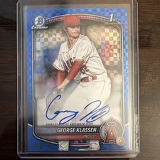 2025 Bowman- Chrome Autographs George Klassen #CPA-GK Blue X-Fractor /150 