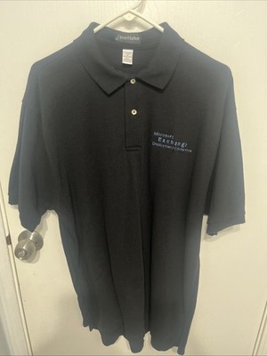 Vtg Microsoft Exchange Deployment Conference Polo Shirt Inner Harbor Black XXL