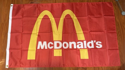 #ad McDonald’s 3x5 Feet Flag Banner restaurant gift memorabilia decor $17.95