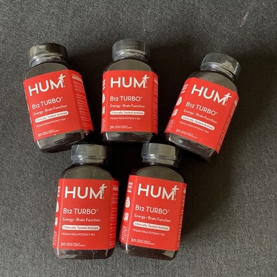 Lot of 5 HUM B12 Turbo Energy Support Supplements - 150 Day Supply  EXP 6/26
