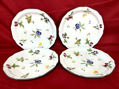 Noritake 7919 Fruit Parfait Set Of 4 Salad Plates 8 1/4'' Gala Cuisine Japan