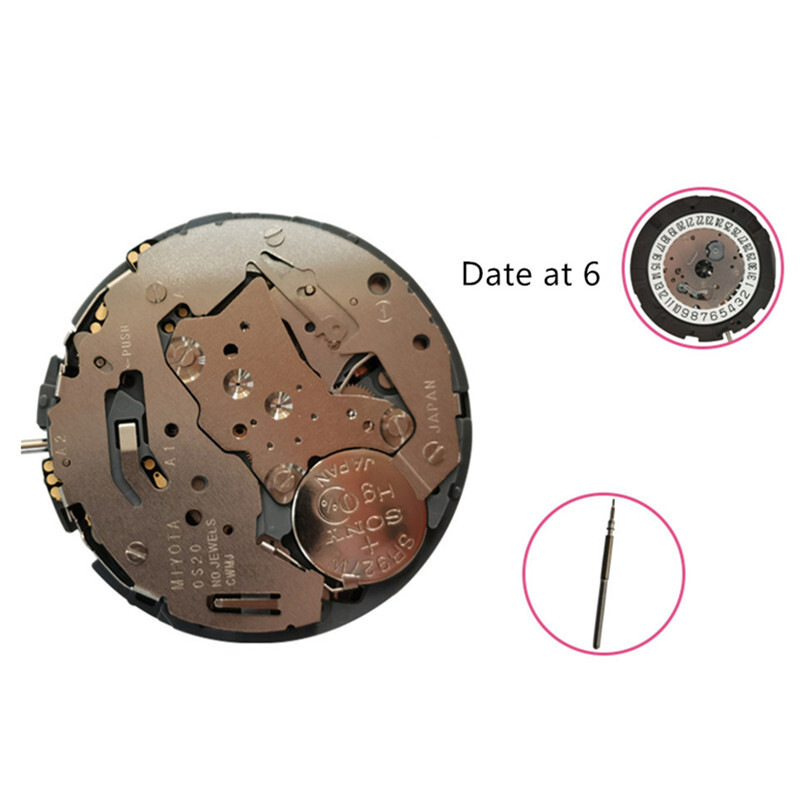 1.21mm Watch Quartz Movement with Stem and Date at 6 for Miyota OS20 Repair