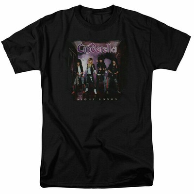 Cinderella Night Songs T Shirt Licensed Rock n Roll Band Merch Music Black