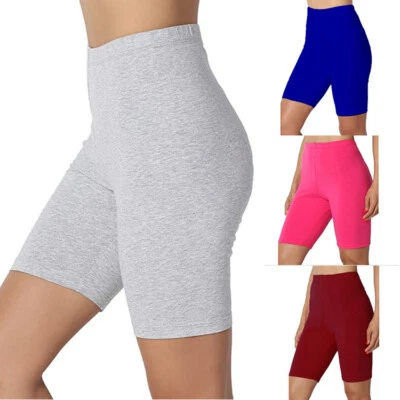 Damen Kurz Neon Sporthose Jogginghose Radlerhose 80er Jahre DE - Bild 1 von 4