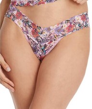 HANKY PANKY CHELSEA GARDEN PINK FLORAL PRINT LOW RISE THONG OS NWOT