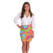 Gretchen Scott Designs The Sport Skirt in Fever Dance Brights Size XS (Shrimp)