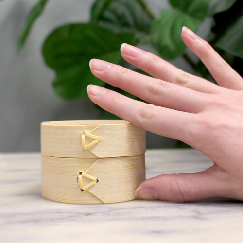 3 Inch Mini Bamboo Dim Sum Dumpling Steamer Basket for Dessert Party Favors Wedd - Picture 4 of 6