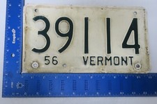 1956 56 VERMONT VT LICENSE PLATE TAG #39114
