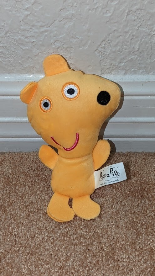 Peppa Pig~Yellow Teddy Bear~Jazwares Plush• Flat Stuffed Animal 7