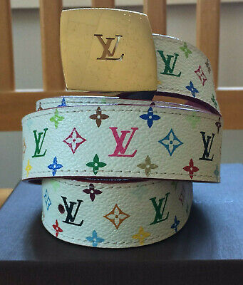 S/S 2003 Louis Vuitton x Takashi Murakami Multicolor Monogram Belt - Virgil  LV