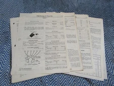 1968 DODGE FORD LINCOLN 6 V8 FACTORY TUNE UP SPECIFICS SPEC MANUAL SHEETS SET