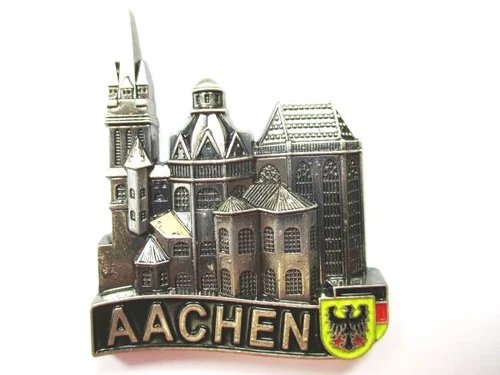 Aachen Cathedral Church Magnet Metal, Souvenir Germany, Germany, New