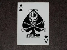 RARE Strider Knives Skull logo Sticker Decal Knife Ace of Spades Death Card