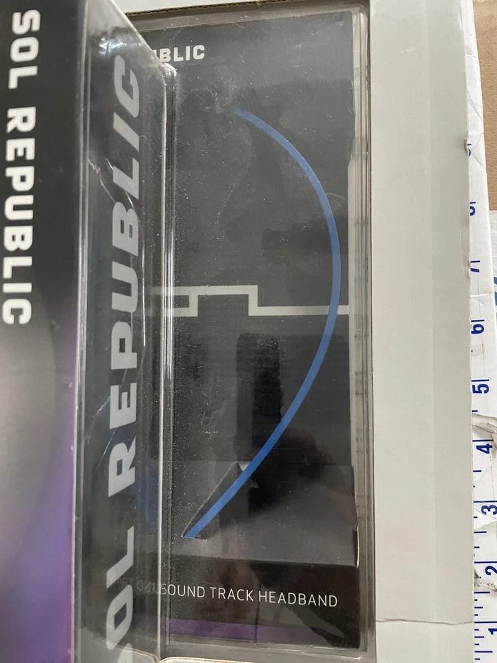 Nuevos auriculares de diadema SOL Republic V8 Tracks negros y azules, con cable, 1211-96 Foto 2 de 4