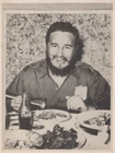 CUBAN REVOLUTION FIDEL CASTRO DINNER TIME COCA COLA BOTTLE CUBA 1959 Photo Y 468