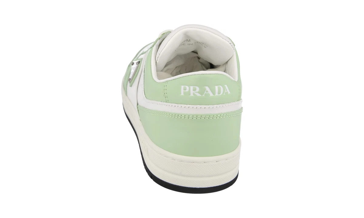 PRADA Leder Downtown Sneaker - 1E792M - Weiss - NEU
