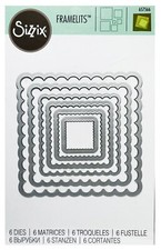 Sizzix Framelits Scallop Squares 6pc set 657566 Retail 22.99 6 perfect squares