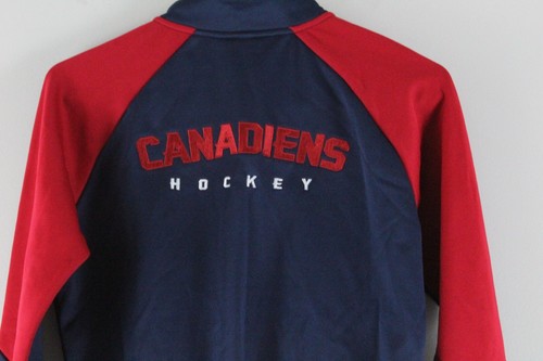 Montreal Canadiens Hockey Track Jacket Girl's Size 16 NHL Navy / Red NWT - Picture 5 of 10