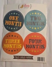 Lucy Darling Colored Circles W Stars Theme Monthly Milestone Baby Stickers