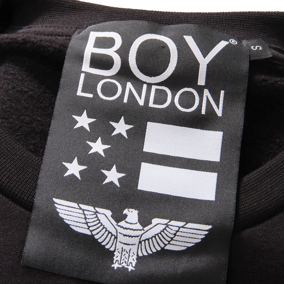 3087AE felpa uomo BOY LONDON cotton black print sweatshirt man - Photo 4/4
