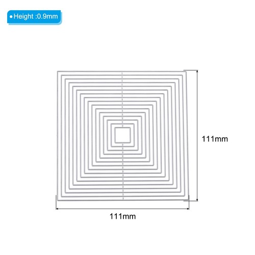 4.4" Diameter Cutting Dies Metal Embossing Stencil Tools, 2 Pcs 0.35" Height - Picture 2 of 5