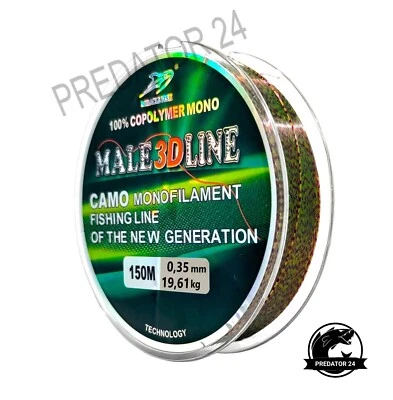 Angelschnur Universalschnur 3D Line Camo Feederschnur Karpfenschnur Monofil 150m