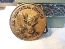 1979 Brass U.S. Electrical Motors Belt Buckle
