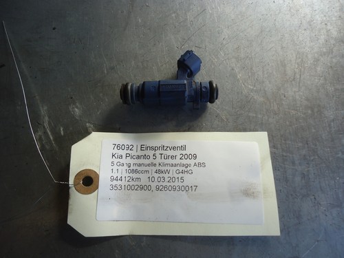 Kia Picanto Einspritzventil 3531002900 1.1 48kW G4HG 76092