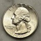 1948-P Washington Quarter - BU - Brilliant Uncirculated - 90% Silver