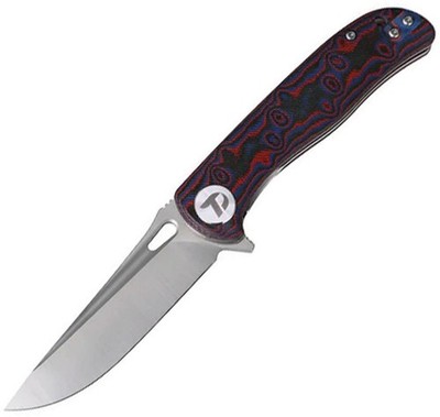 Dreamtech Linerlock Knife Micarta Red Handle D2 Steel Blade