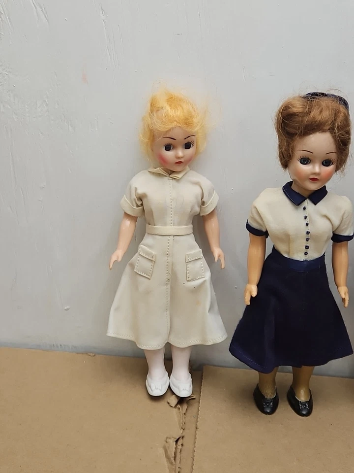 Set of 4 1950s Little Nurse Doll Co Vintage Sleepy Eye Dolls Jointed Arms Neck - Image 2 of 4