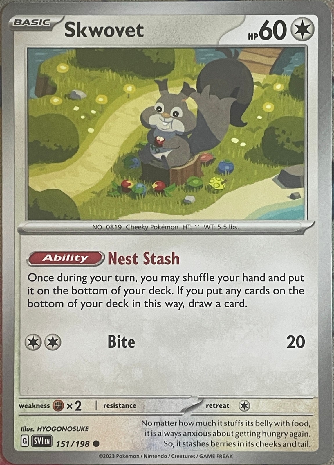 Skwovet - 151/198 - Scarlet & Violet Base Pokemon 2023