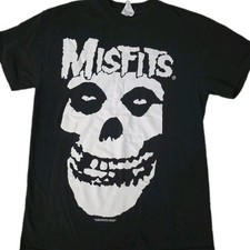 Vintage Misfits Shirt Black Skull Punk Rock Music Band Size M Y2K 2002 T-Shirt
