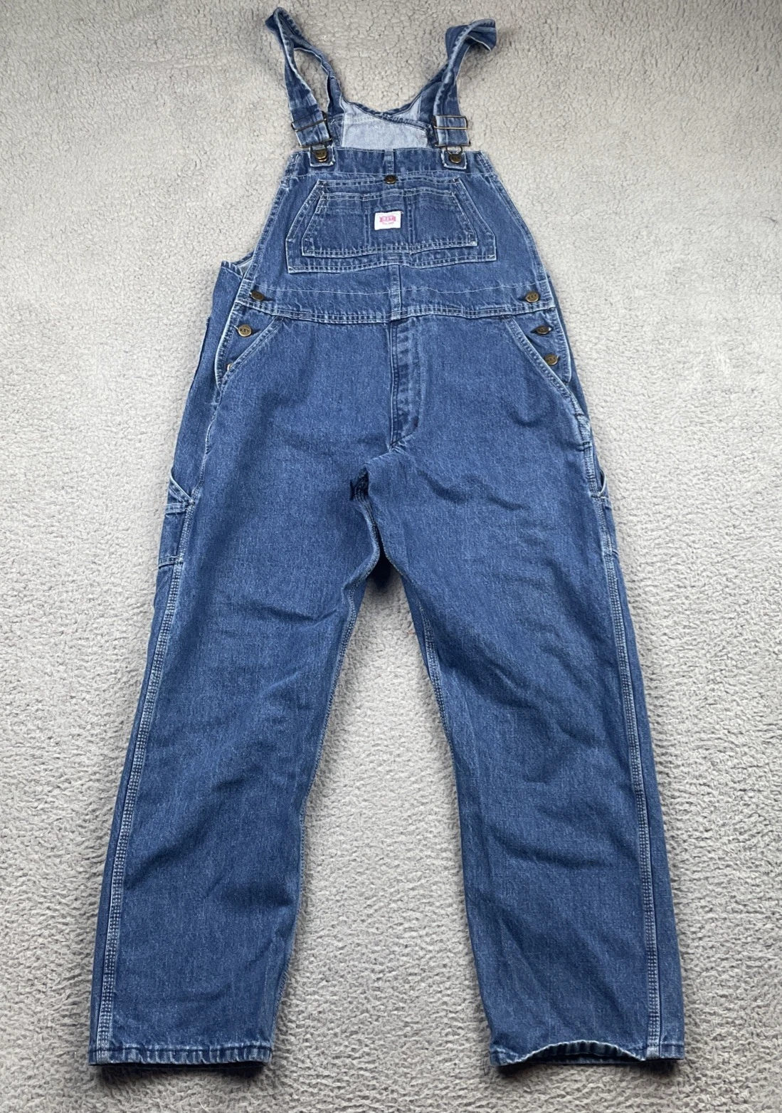 Key Women’s Overalls 16 Blue Denim Bibs Work Farm Barn Chore Utility Outdoor