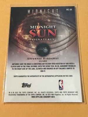 2025-26 Topps Midnight - Midnight Sun Signatures Anfernee Hardaway