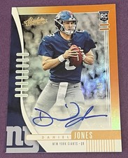 2019 Panini Absolute Daniel Jones Orange RC Auto 17/35 Colts Jersey Number RARE