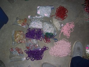 Christmas Decorations ~  55+ ft assort Round Bead Garland - Holiday Decor Crafts
