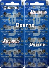 20 Pcs Renata Swiss Made Silver Oxide 364 Watch 0 MERCURY Battery