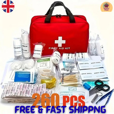 260PCS First Aid Kit Emergency Medical Bag for Car Home Travel Camping Work