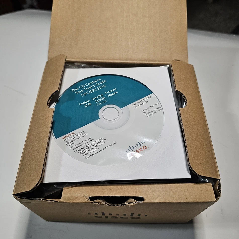 NEW Cisco DPC3010 (4027668) Modem With Cord Ethernet And USB Ports Free Shipping - Image 3 of 4