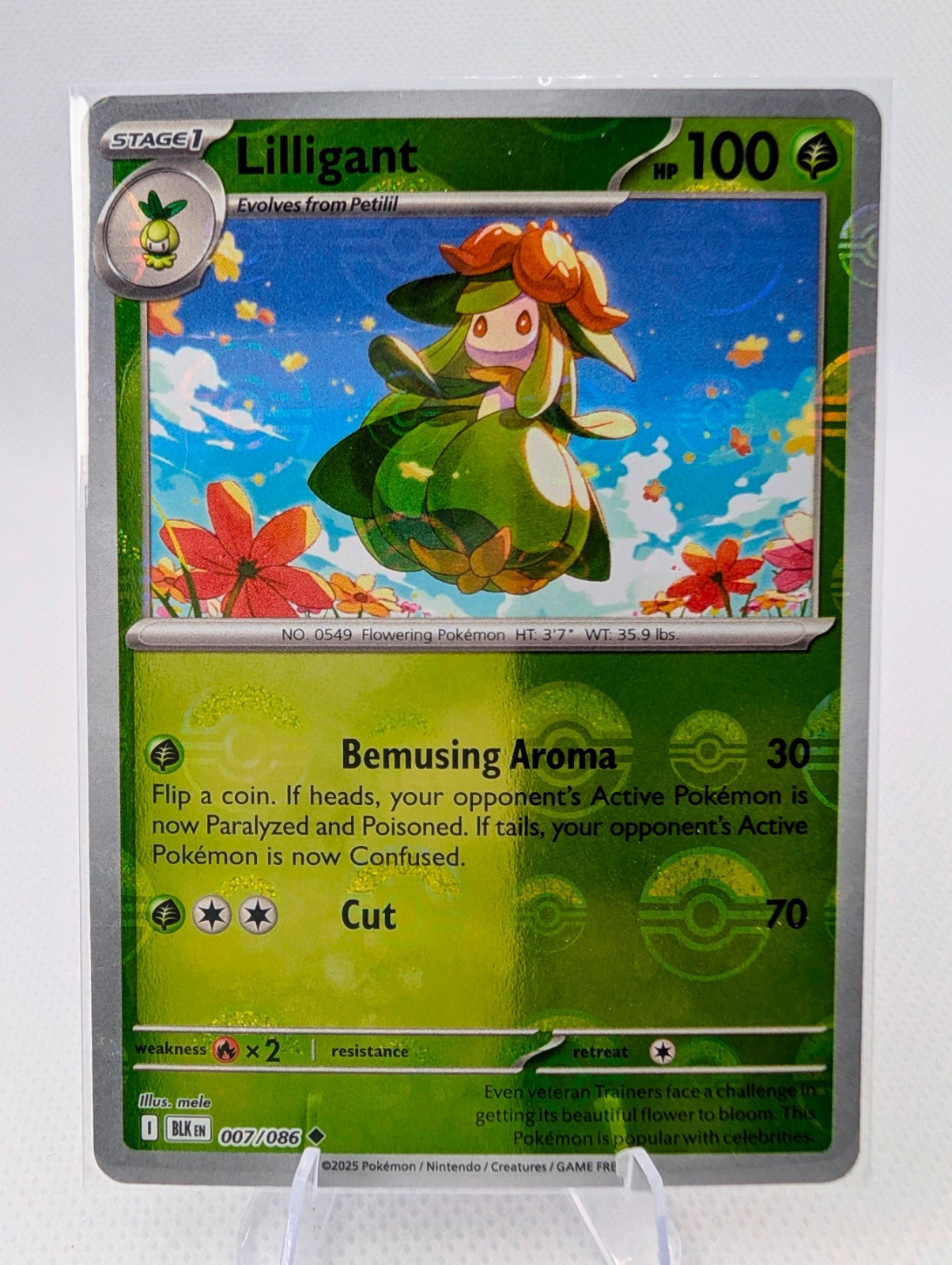 Pokemon - Lilligant - 007/086 - Black Bolt - Pokeball Holo