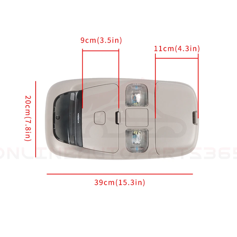 For 1998-2002 Dodge Ram 1500 2500 Overhead Console Dome Light Storage 55350657 Foto 4 de 4