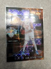 2025-26 TOPPS HOOPS KARL-ANTHONY TOWNS NET 2 NET PURPLE PIXEL PARALLEL CARD /99